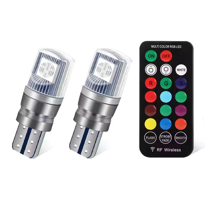 T10 RGB LED POLTTIMOT 12V ALUMIINI KANNALLA