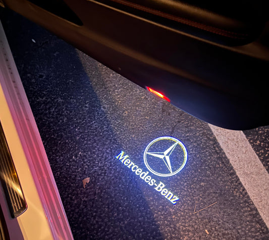 Mercedes-Benz logolliset projektorivalot oviin ; 2kpl v2